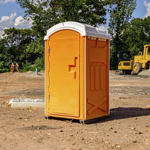 how often are the porta potties cleaned and serviced during a rental period in Doland